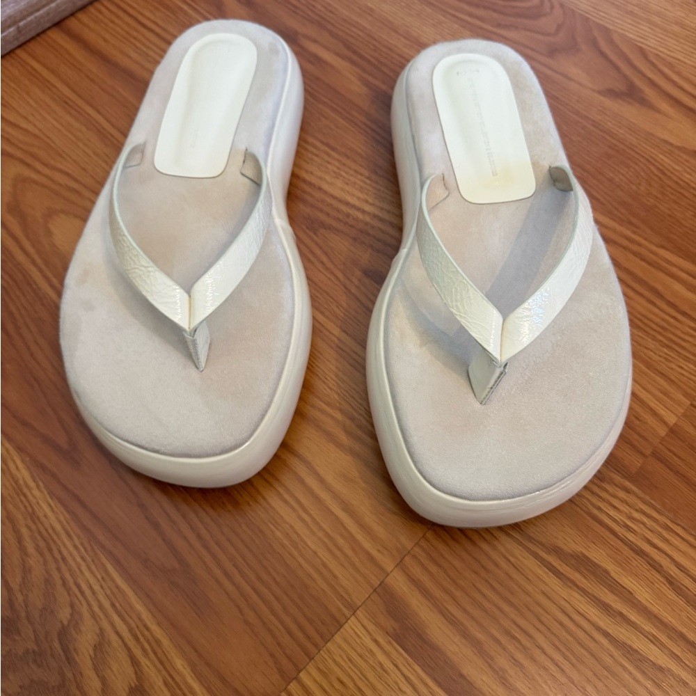 OSOI Off-White Boat Platform Flip Flop Slides – IT 40 USA 9– Cream – New w/ Tags - Picture 4 of 16